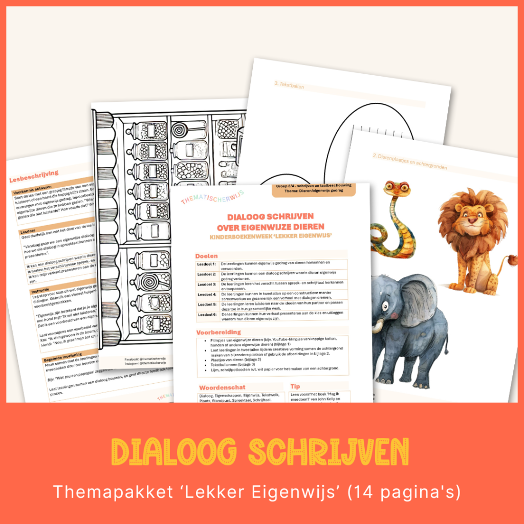 Dialoog schrijven - Eigenwijze dieren